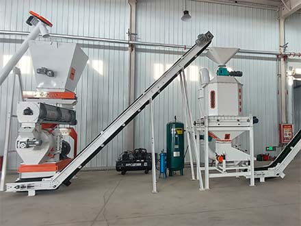 强福机械42型秸秆草颗粒饲料线新疆项目