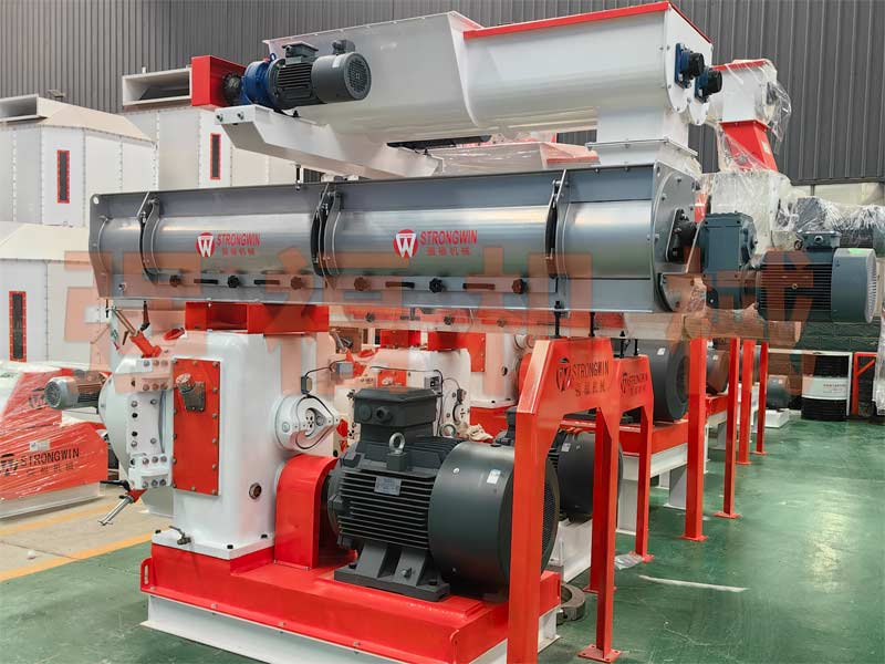 双螺旋喂料动物饲料颗粒机