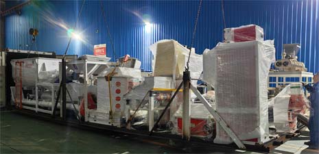 强福机械25型家禽饲料颗粒生产设备发往津巴布韦