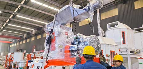 强福机械35型饲料颗粒生产线发往安徽