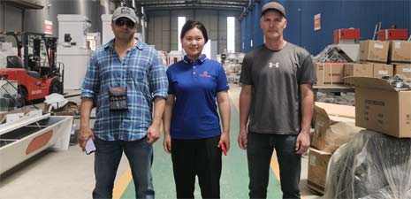 中亚客户访问强福机械购买饲料膨化设备