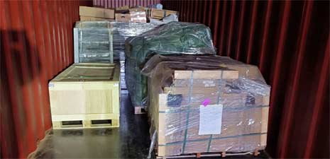 强福饲料机械设备料塔提升机刮板机发往喀麦隆