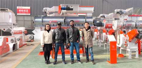 加纳客户访问强福机械购买饲料颗粒设备